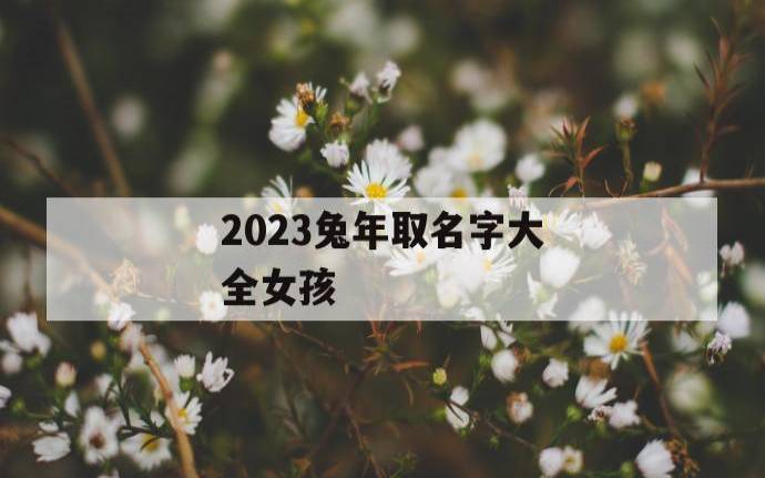 2023年宝宝名字大全（2023年孩子取名字推荐）