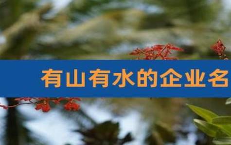 有水有金的公司名字，企业五行金水好名解析